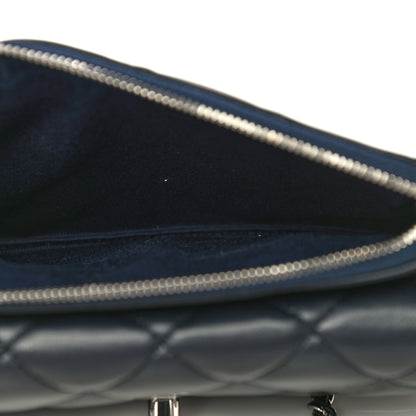 Chanel Lambskin Quilted Daily Zippy Crossbody Navy 11 of 17