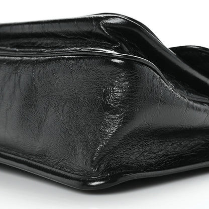 Saint Laurent Crinkled Calfskin Matelasse Monogram Medium Niki Chain Satchel Black 6 of 9