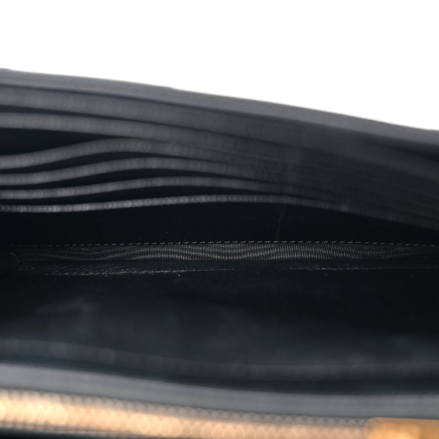 Grain De Poudre Matelasse Chevron Monogram Chain Wallet Black