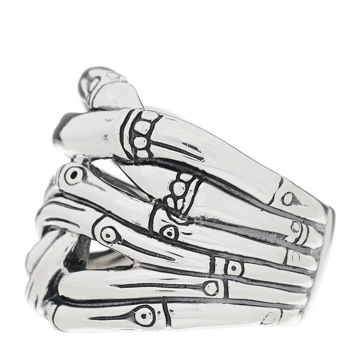 John Hardy Sterling Silver Bamboo Woven Ring 54 7 3 of 6