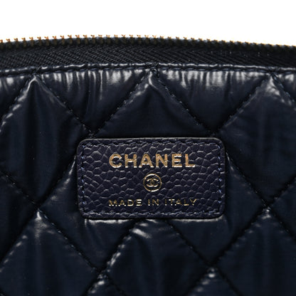 Chanel Caviar Quilted Medium Cosmetic Case Navy 6 of 7