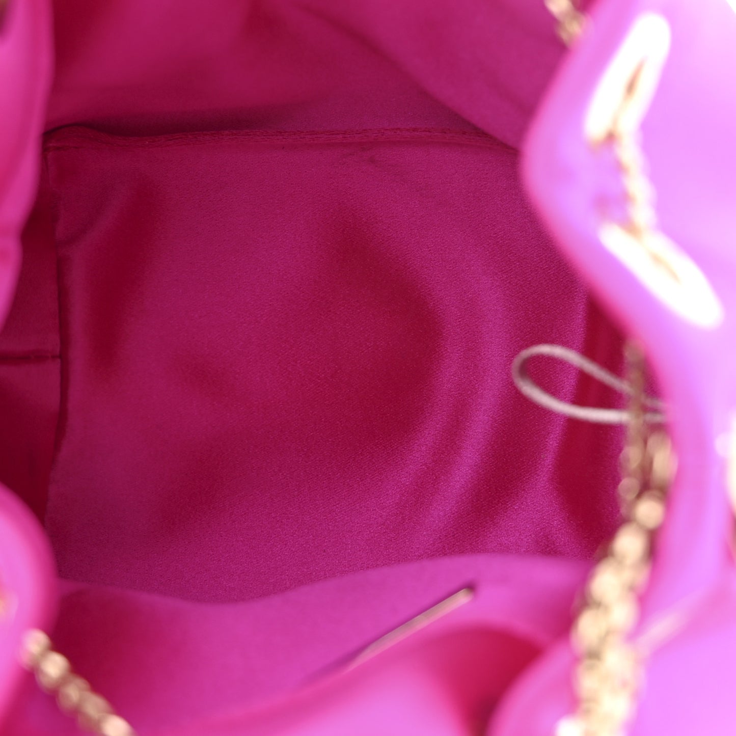 Satin Fringe Bon Bon Bag Fuchsia