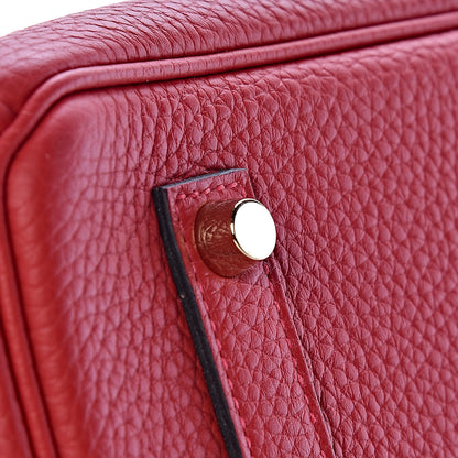 Hermes Taurillon Clemence Horseshoe Birkin 35 Rouge Casaque Black 36 of 40