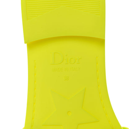 Christian Dior Technical Stretch Fabric Camouflage Dio(r)evolution Slide Sandals 38 Yellow Fluo 6 of 8