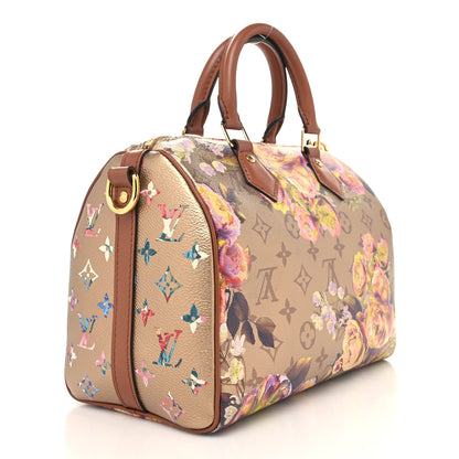 Louis Vuitton Metallic Monogram LV Garden Speedy Bandouliere 25 Gold 3 of 9