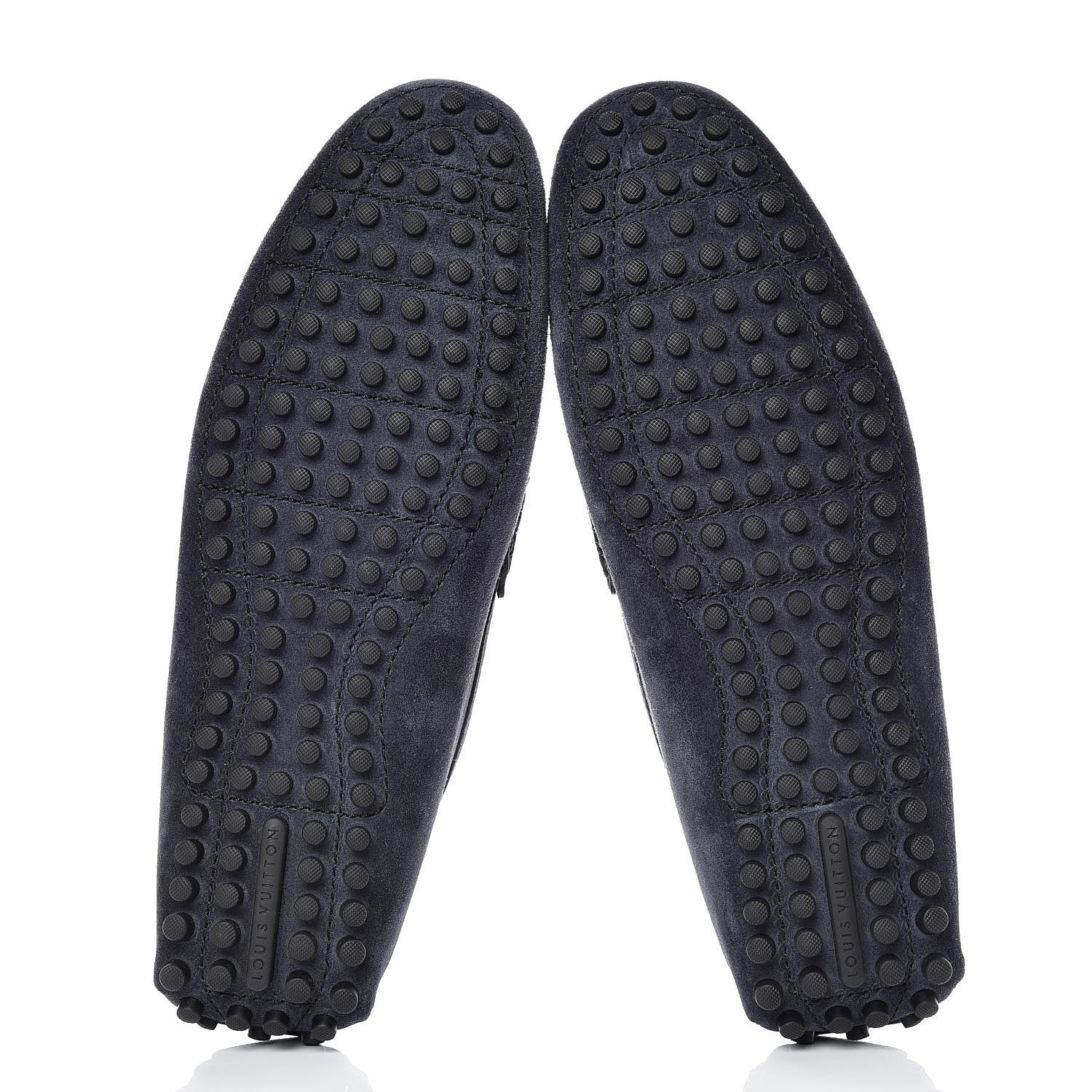 Louis Vuitton Suede Calfskin Mens Hockenheim Moccasin Loafers 9.5 Blue 5 of 10