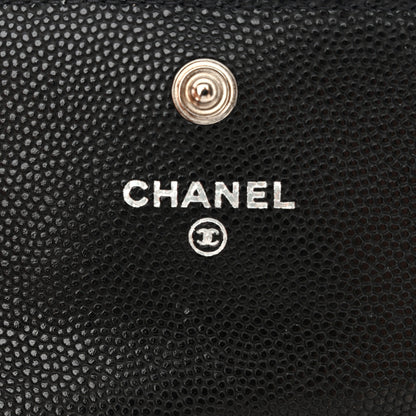 Chanel Caviar Quilted CC Flap Card Holder Black 6 of 9