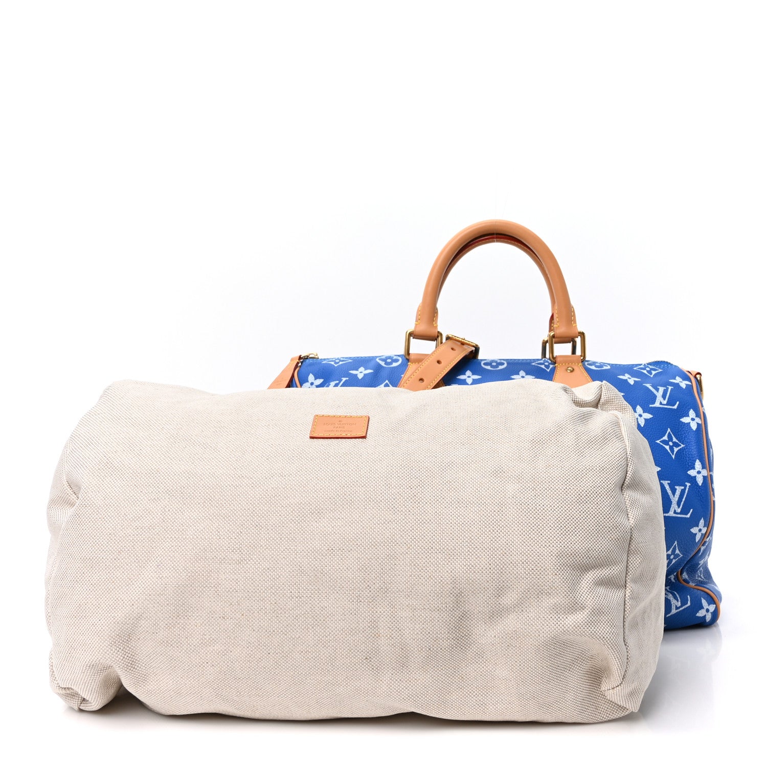 Louis Vuitton Calfskin Monogram Speedy P9 Bandouliere 40 Blue 3 of 10