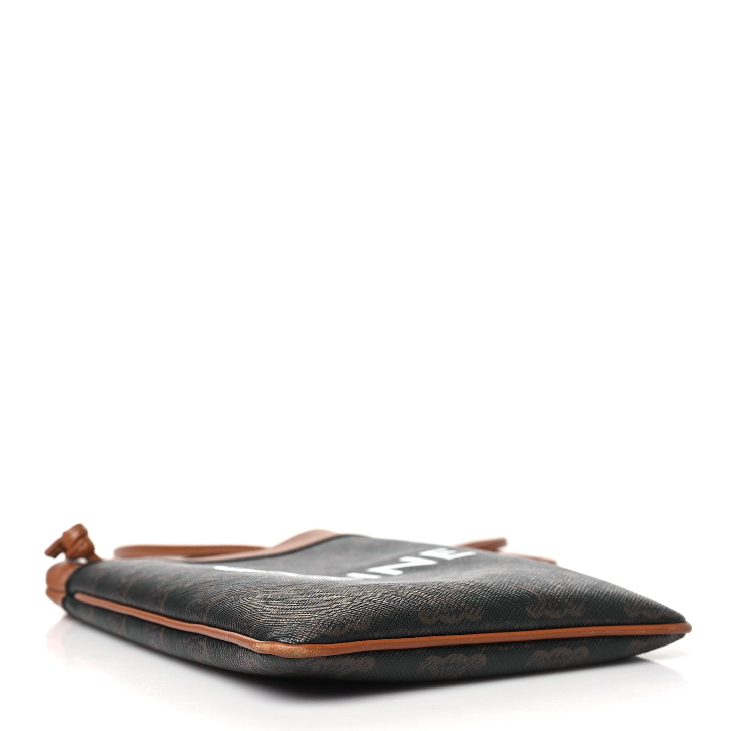 Triomphe Canvas Calfskin Mini Poche Bag Tan