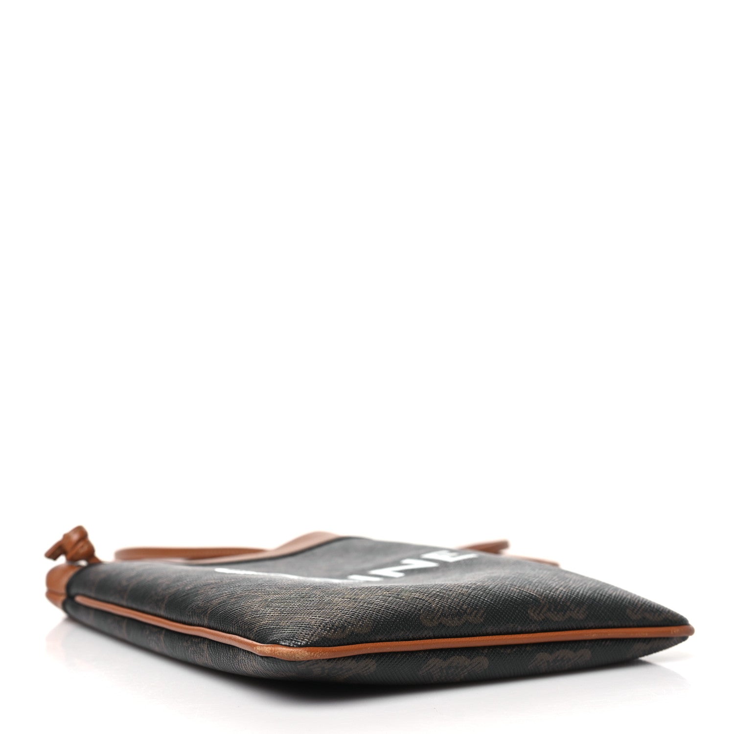 Celine Triomphe Canvas Calfskin Mini Poche Bag Tan 4 of 9