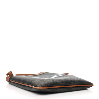 Celine Triomphe Canvas Calfskin Mini Poche Bag Tan 4 of 9