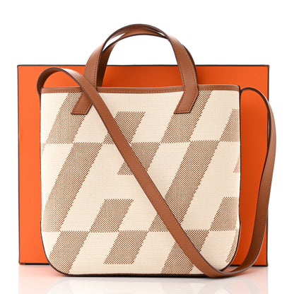 Hermes Swift Toile H Cabas H En Biais 27 Ecru Naturel Gold 11 of 11