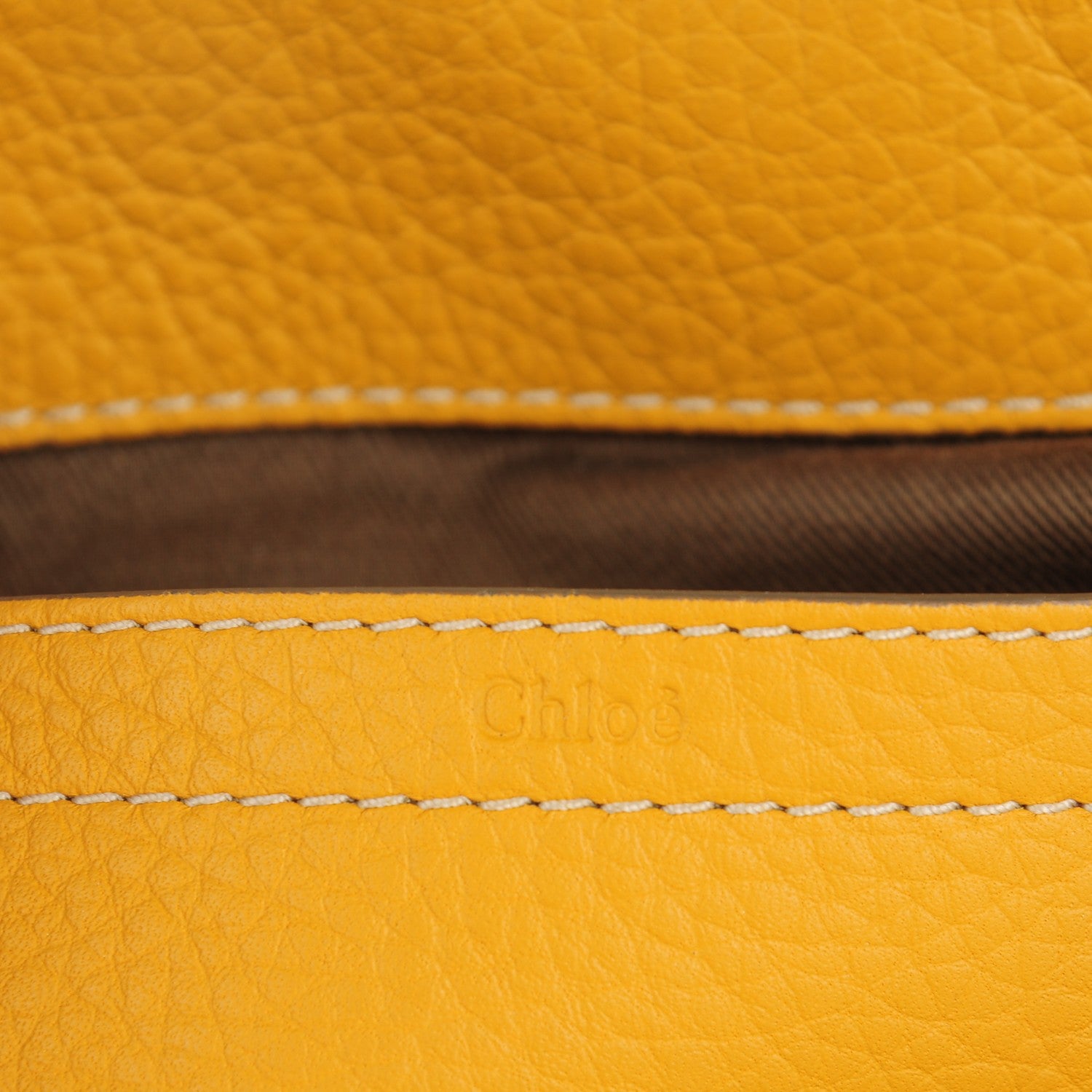 Chloe Calfskin Medium Marcie Round Crossbody Bag Curry Yellow 6 of 9