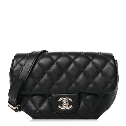 Chanel Calfskin Quilted CC Uniform Flap Belt Bag Black 1 of 13