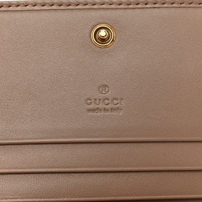 Gucci Calfskin Matelasse GG Marmont Card Case Wallet Porcelain Rose 5 of 9