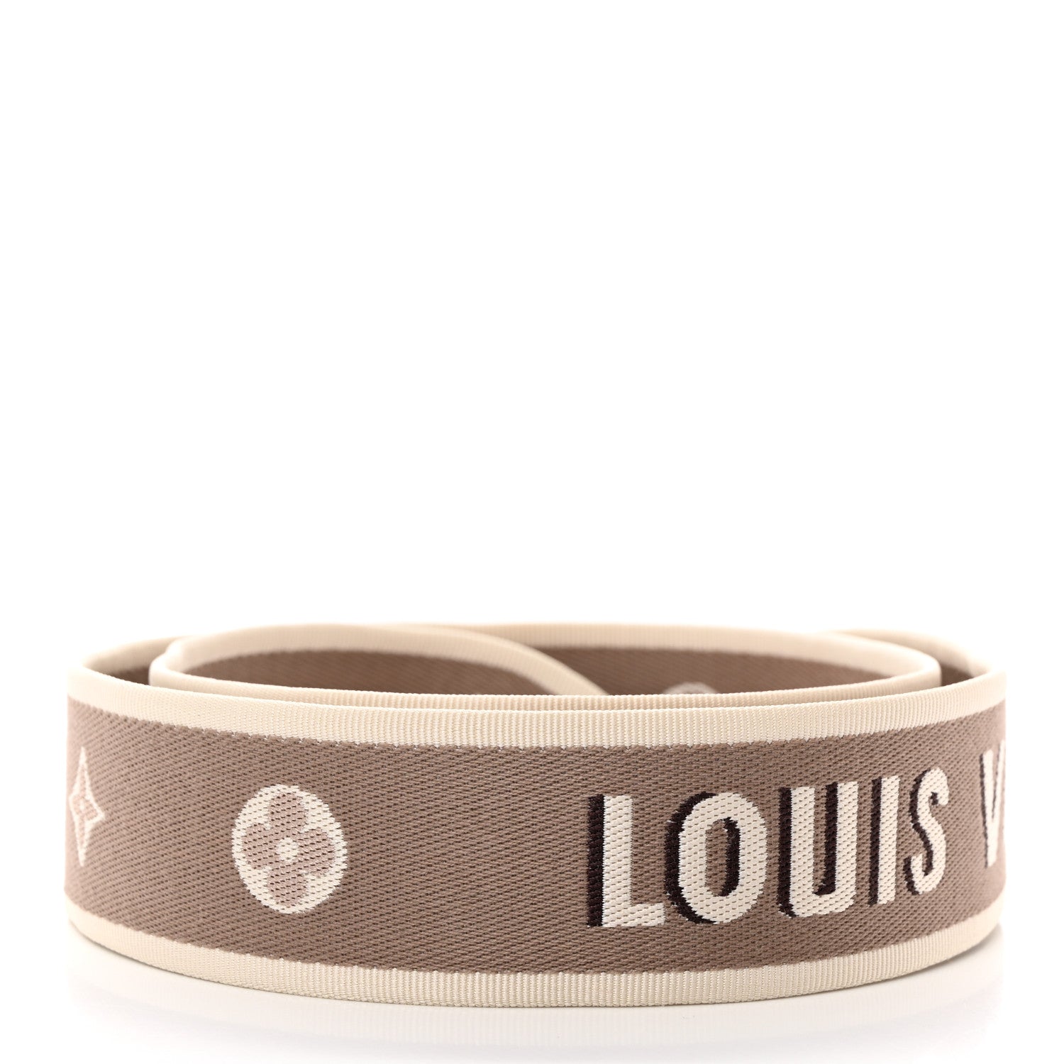 Louis Vuitton Jacquard Diane Shoulder Strap Tourterelle Creme 2 of 4