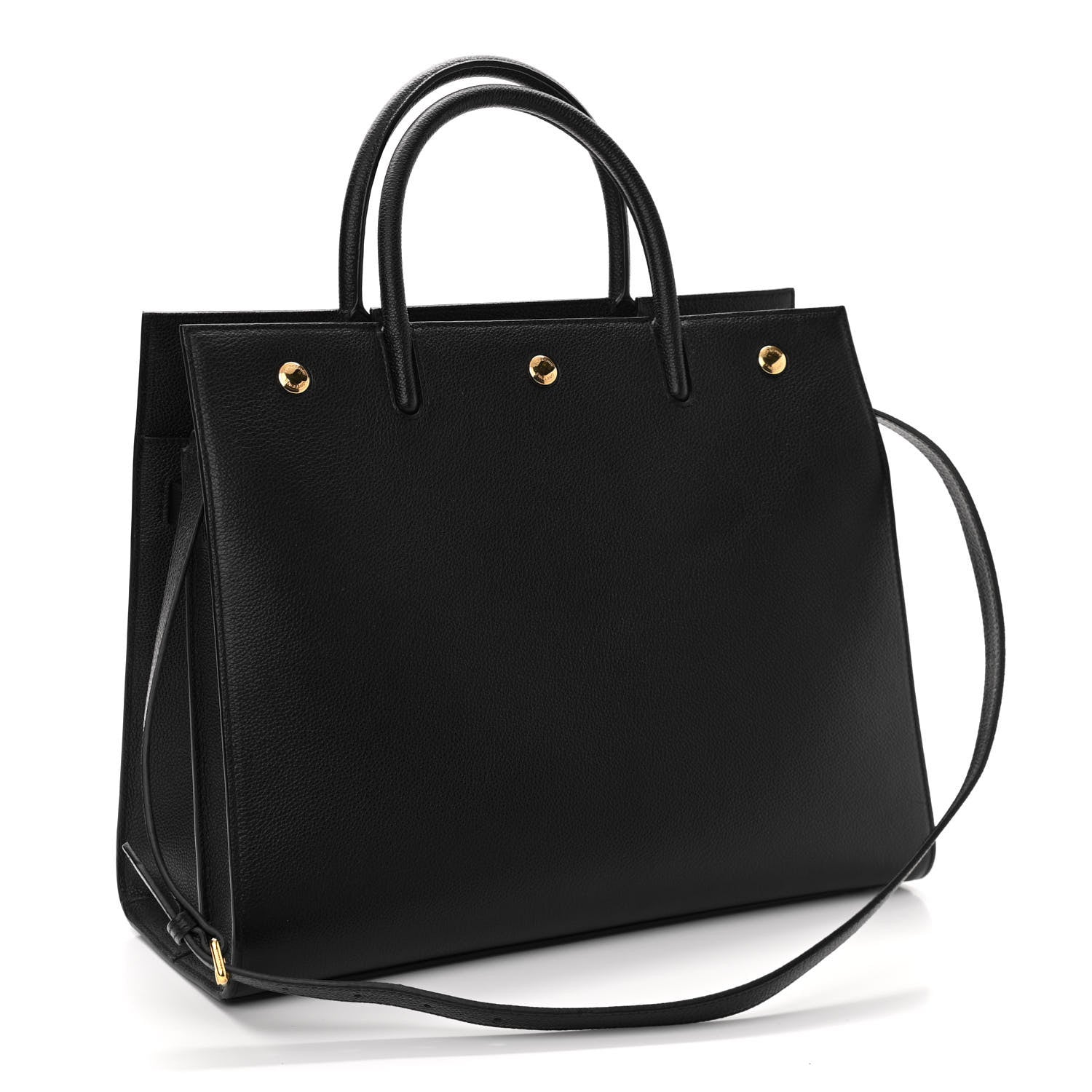 Burberry Grainy Calfskin Medium Title Bag Black 3 of 10