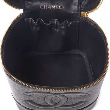 Chanel Caviar Vanity Cosmetic Case Black 6 of 10