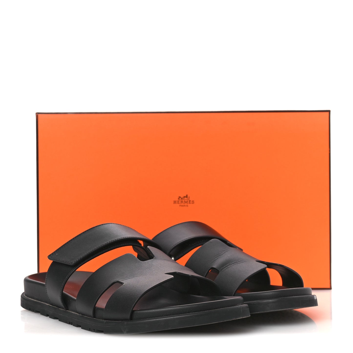 Calfskin Mens Chypre Sandals 44 Black