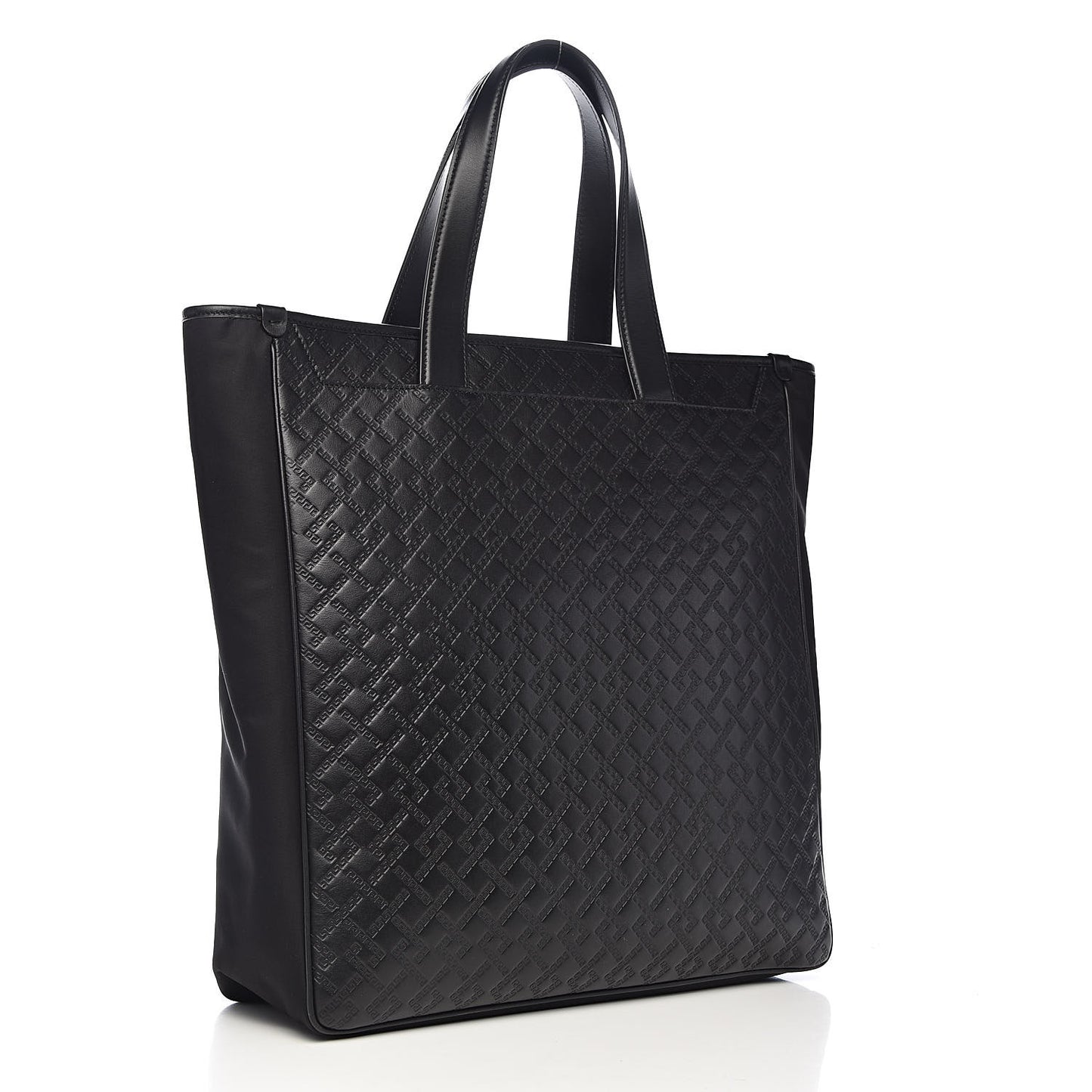 Calfskin Nylon Medusa Lifestyle Tote Black