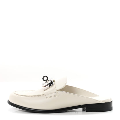 Hermes Calfskin Iota Mules 39 White 1 of 11