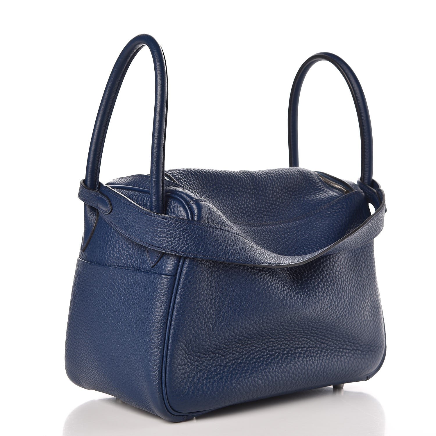 Hermes Taurillon Clemence Lindy 26 Bleu Nuit 3 of 8