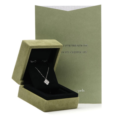 Van Cleef & Arpels 18K White Gold Diamond Sweet Alhambra Pendant Necklace 6 of 6