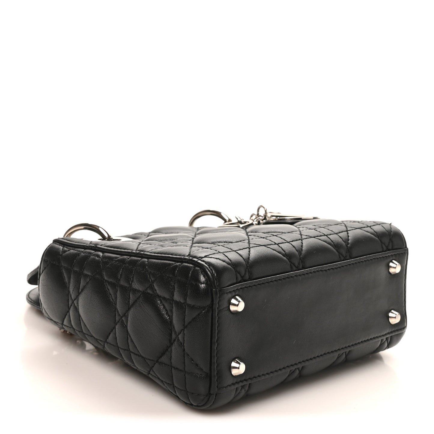 Lambskin Cannage Mini Lady Dior Black