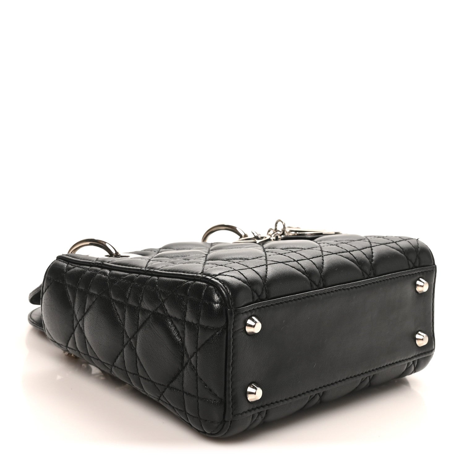 Christian Dior Lambskin Cannage Mini Lady Dior Black 4 of 10