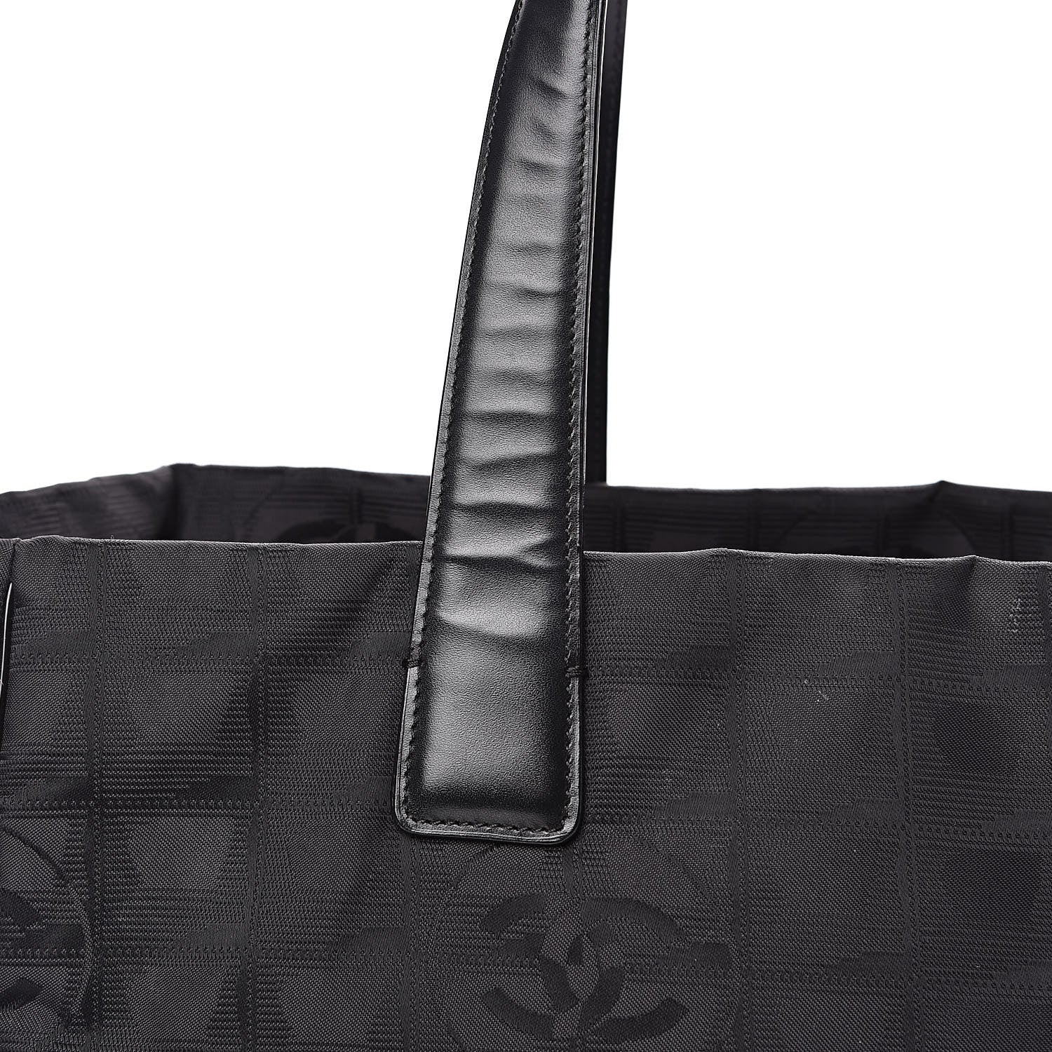 Chanel Nylon Large Travel Tote Black 11 of 12