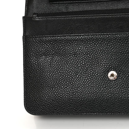 Chanel Caviar Timeless CC Wallet On Chain WOC Black 12 of 12