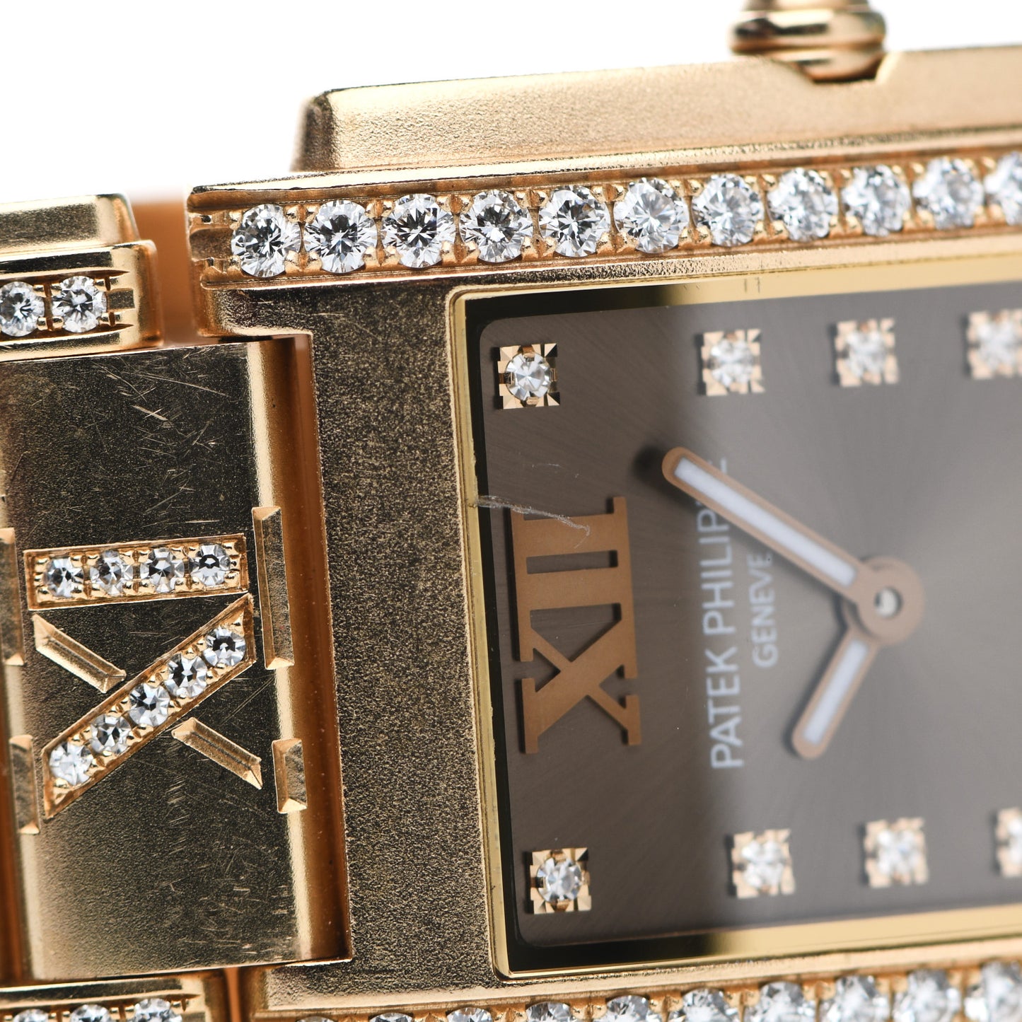 18K Rose Gold Diamond 25mm Twenty-4 Quartz Watch Chocolate 4910/40R-010