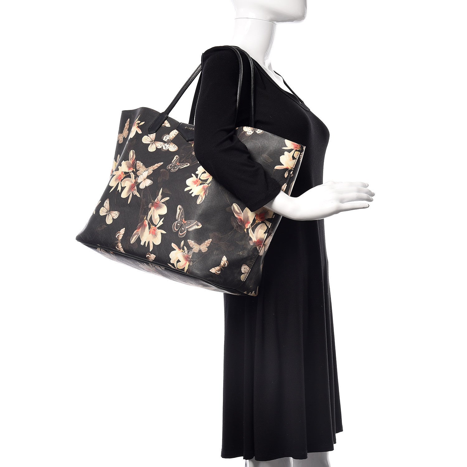 Givenchy Textured Coated Canvas Magnolia and Moth Print Large Antigona Tote 2 of 19