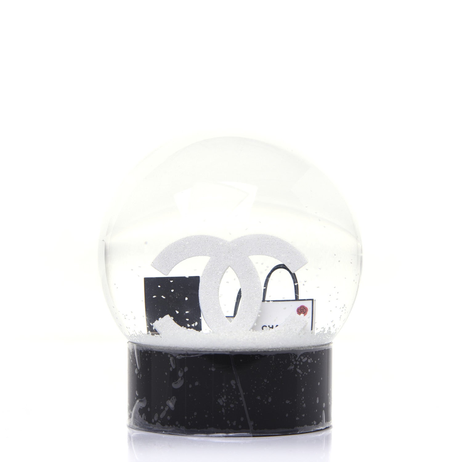 Chanel Glass CC Shopping Bag Snow Globe 4 of 5