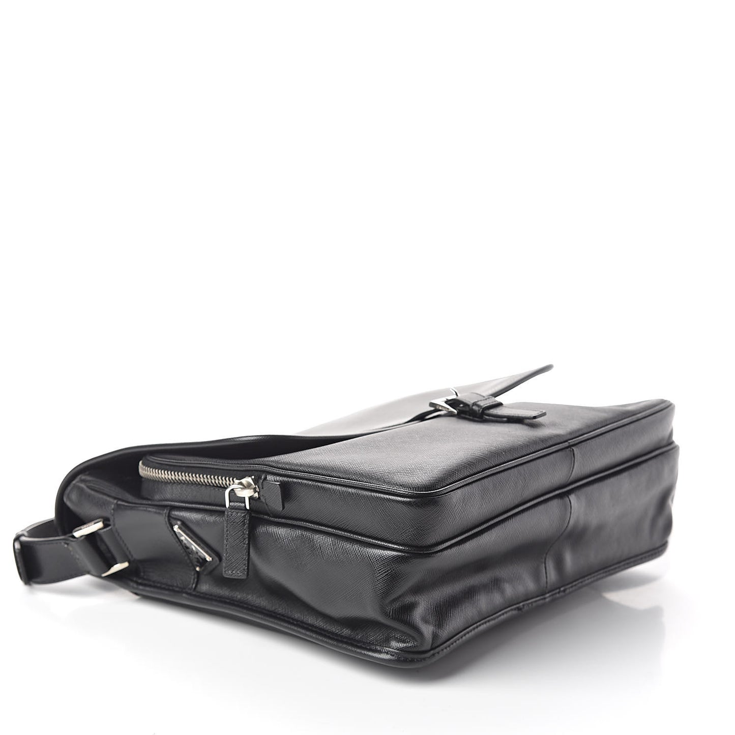 Saffiano Messenger Satchel Black
