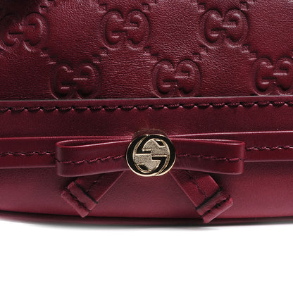 Gucci Guccissima Small Mayfair Bow Detail Shoulder Bag Cherry 8 of 8