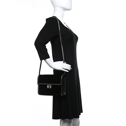Valentino Garavani Velvet Rockstud No Limit Shoulder Bag Black 2 of 9