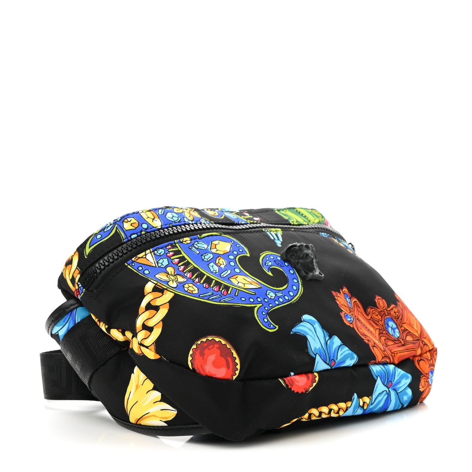 Versace Nylon Marsupio St Catene Medusa Belt Bag Black Multicolor 4 of 9