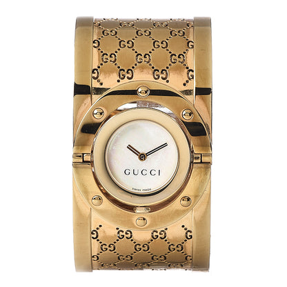 Gucci Stainless Steel Mother of Pearl 33mm Twirl Quartz Watch 1 of 10