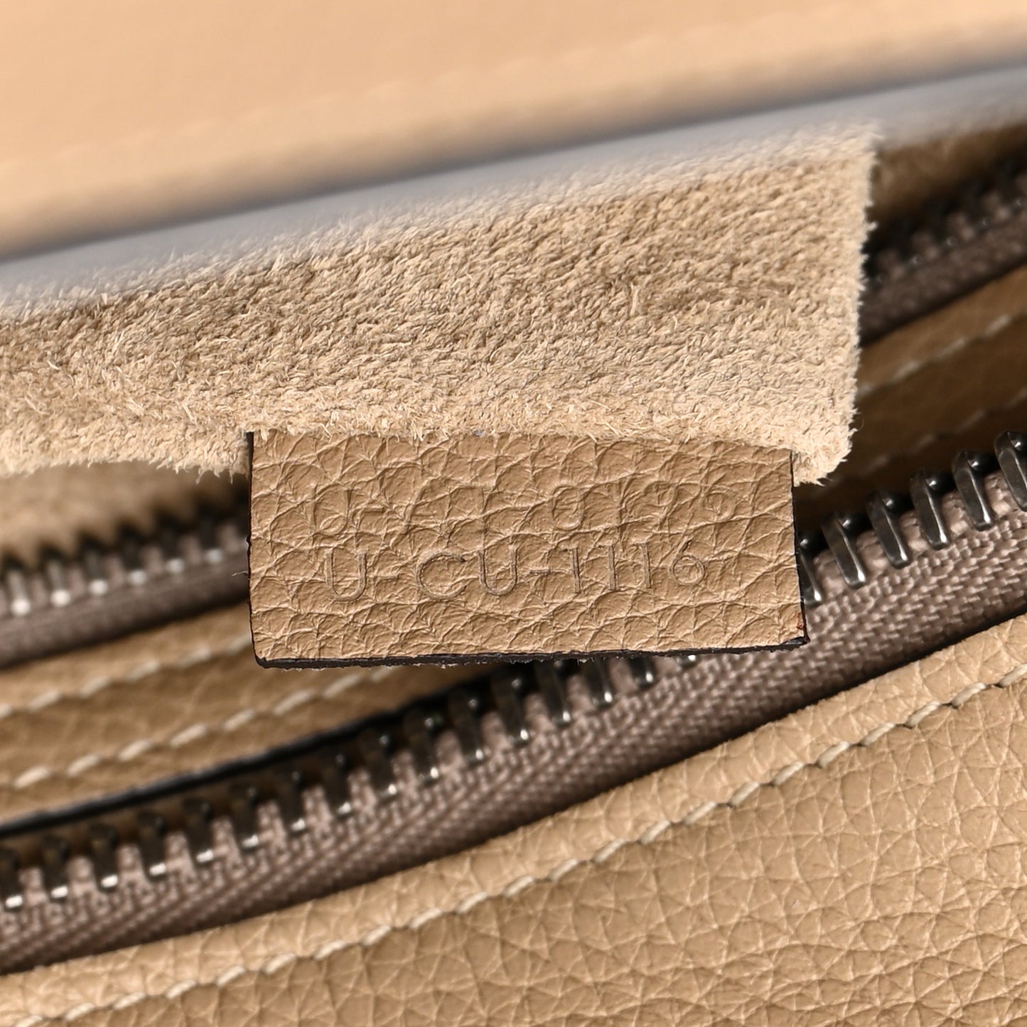Drummed Calfskin Micro Luggage Dune