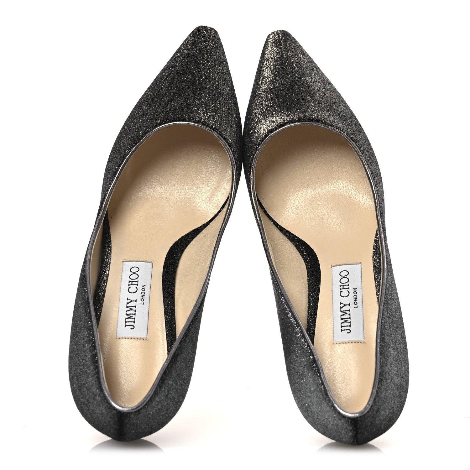 Jimmy Choo Metallic Velvet Romy 85 Pumps 39.5 Anthracite 2 of 12