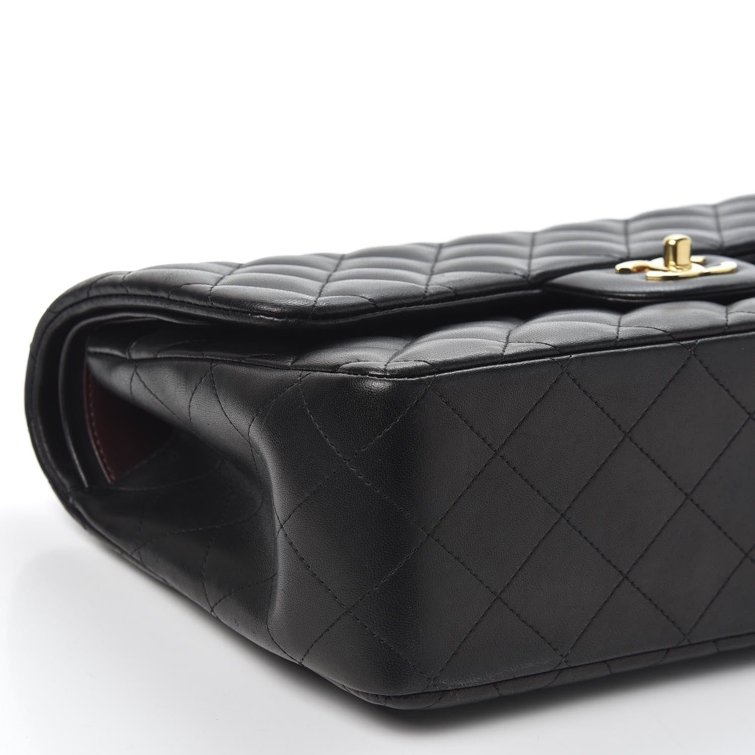 Chanel Lambskin Quilted Jumbo Double Flap Black 5 of 9