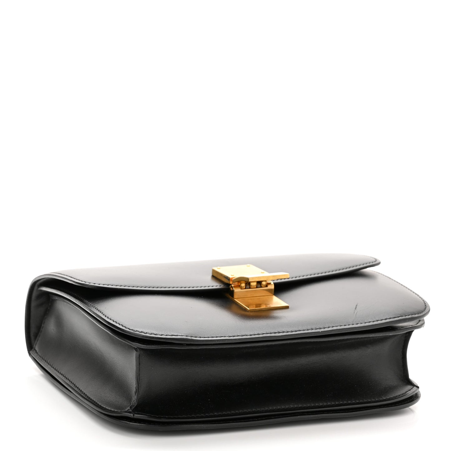 Box Calfskin Medium Classic Box Flap Bag Black
