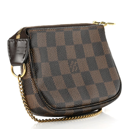 Louis Vuitton Damier Ebene Complice Trunks and Bags Mini Pochette Accessories Red 3 of 8