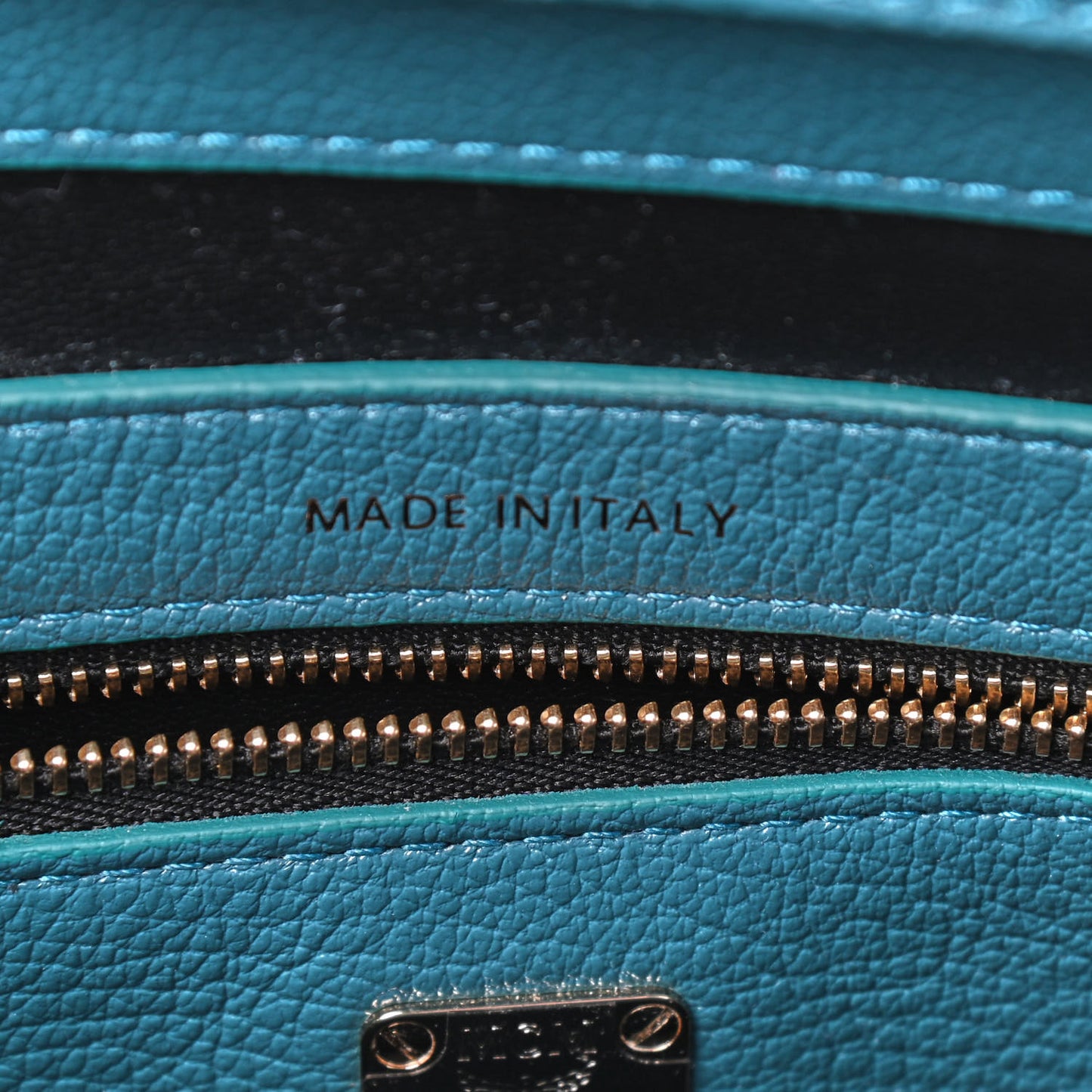 Patent Goatskin Medium Milano Tote Deep Lagoon Black