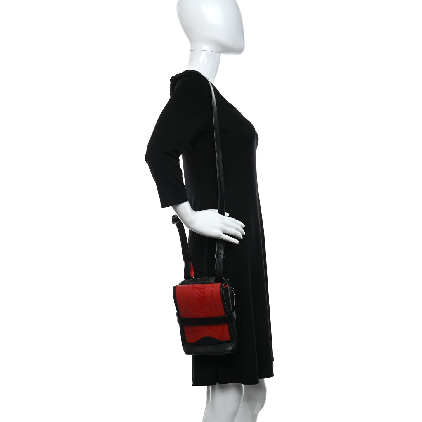 Calfskin Rubber Bench Reporter Loubi Black