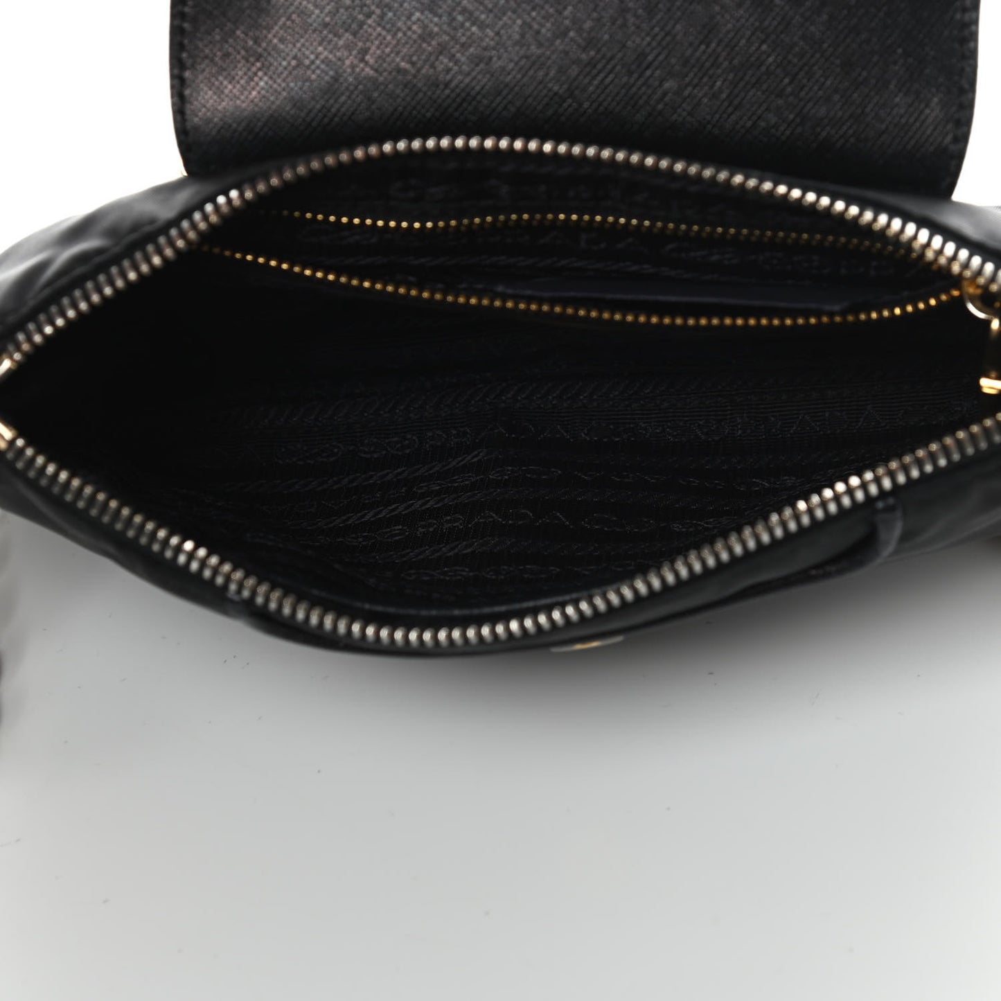 Tessuto Nylon Saffiano Crossbody Bag Black