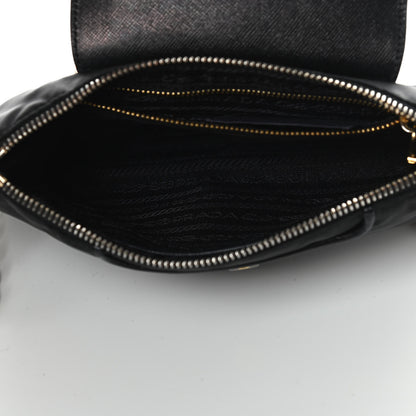 Prada Tessuto Nylon Saffiano Crossbody Bag Black 4 of 10