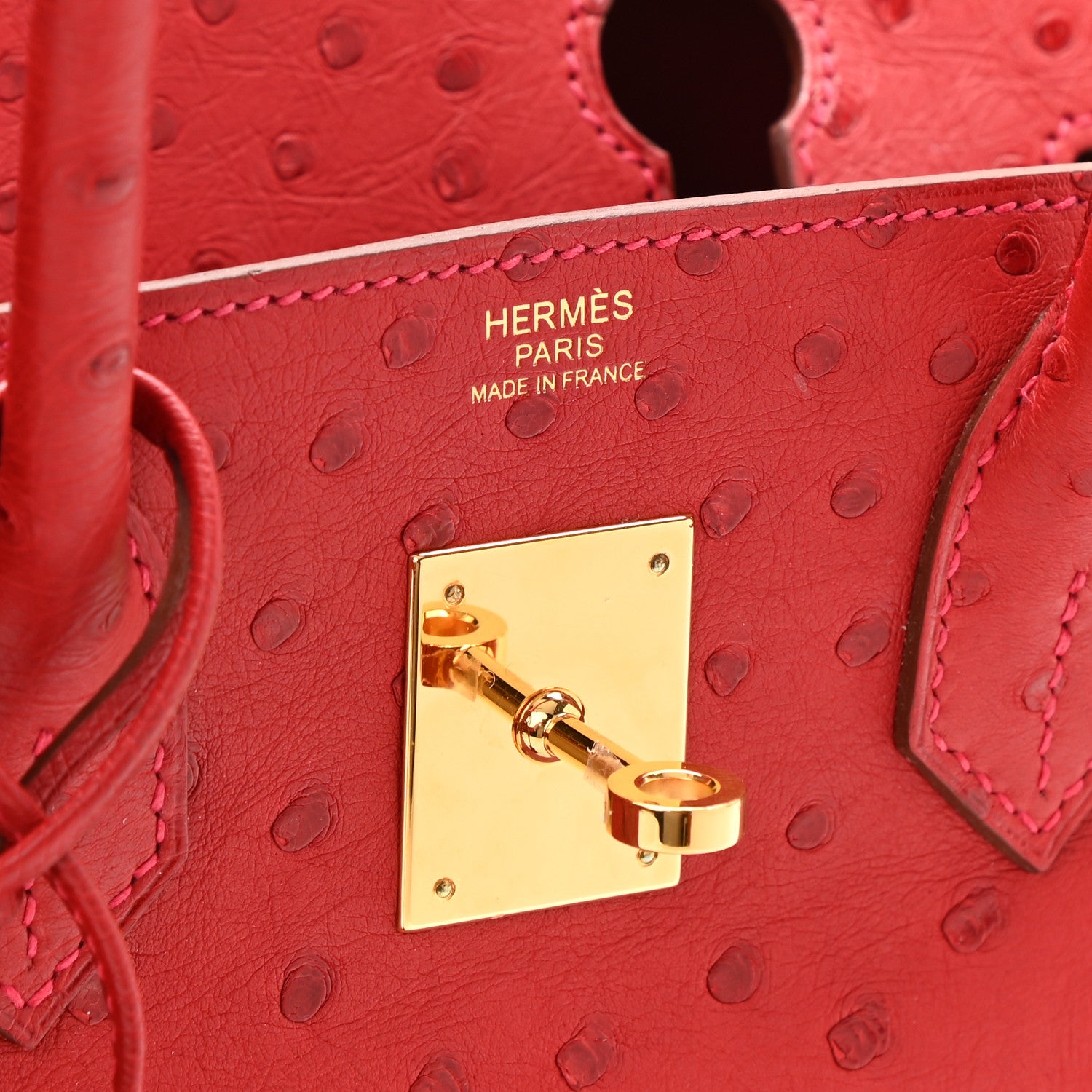 Hermes Ostrich Birkin 30 Rouge Vif 5 of 8