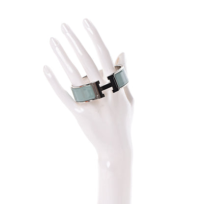 Hermes Enamel Wide Clic Clac H Bracelet GM Lagon 2 of 5